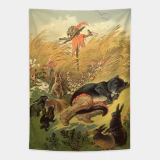 Vintage Fairy Tales,  Puss in Boots by Carl Offterdinger Tapestry