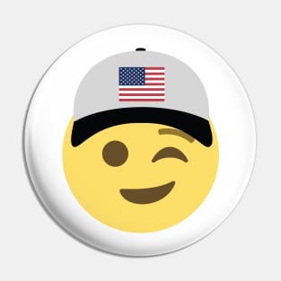 United States Emoji Baseball Hat Pin