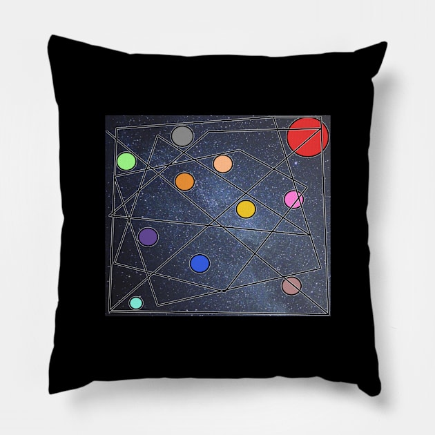 ABSTRACT SOLAR SYSTEM FROM THE UNIVERSE Pillow by jcnenm