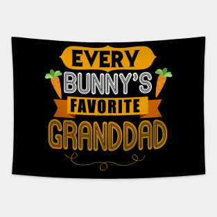 MENS EVERY BUNNYS FAVORITE GRANDDAD SHIRT CUTE EASTER GIFT Tapestry