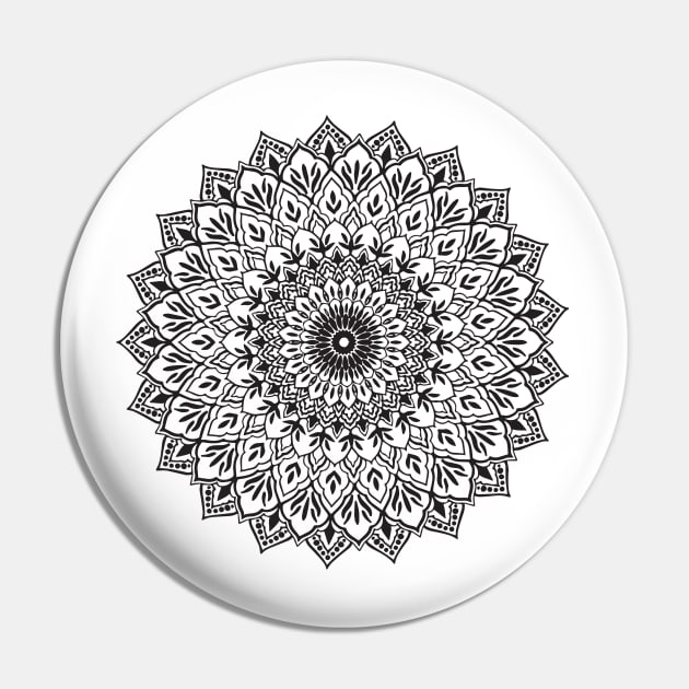 Mandala Pin by AJ Illustration Store