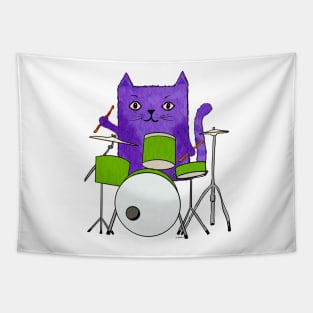 Drummer Kitty Tapestry