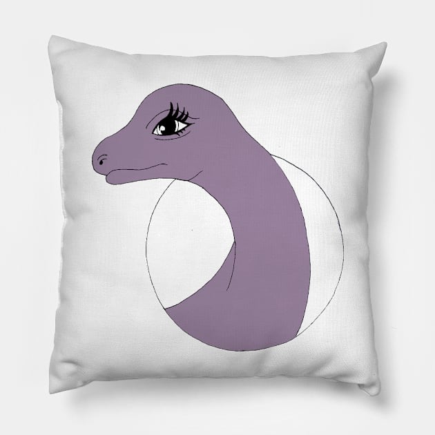 Miss Dinosaur - Brontosaurus Pillow by thehistorygirl