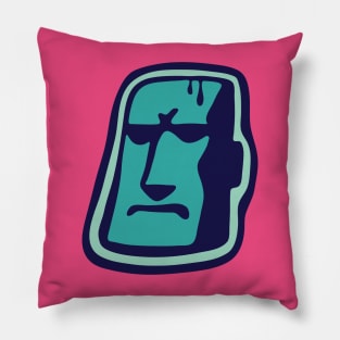 Easter Island Statue illustration Pillow