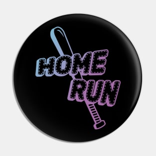 Home Run Baseball Neon Pin