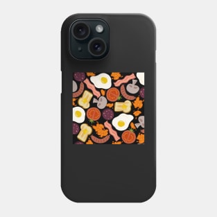 Full English breakfast black Phone Case