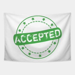 Accepted Stamp Icon Tapestry