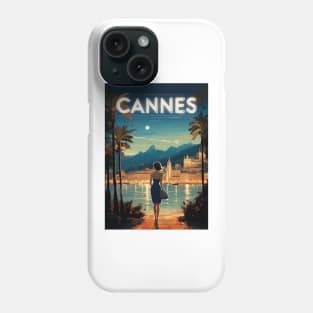 Cannes de nuit - poster - Affiche Phone Case