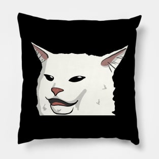 Smudge Table Cat Meme Pillow