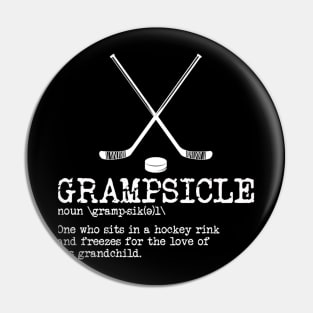 Hockey Grandpa  Grampsicle Definiion Funny Pin