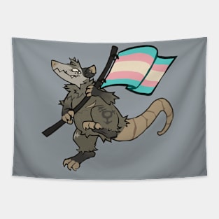 Trans Rights Opossum (remastered) Tapestry