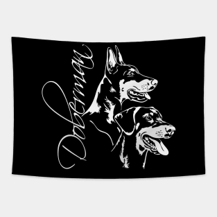 Proud Doberman Pinscher dog portrait Tapestry