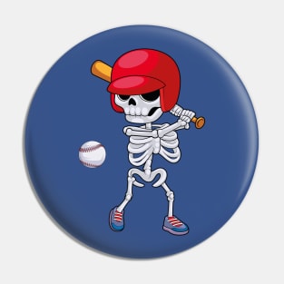 Skeleton Baseball: A Home Run from the Afterlife Pin