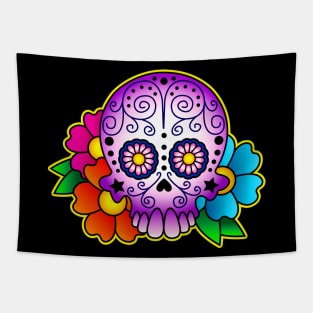 Sugar Skull Swirl Tapestry