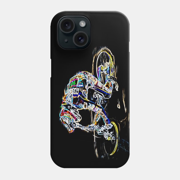 mtb downhill Phone Case by rickylabellevie