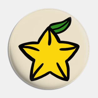 Drawing of Star Fruit Pin