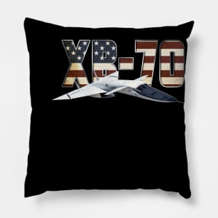 XB-70 Valkyrie American Bomber Aircraft Plane Airplane USA Flag Pillow