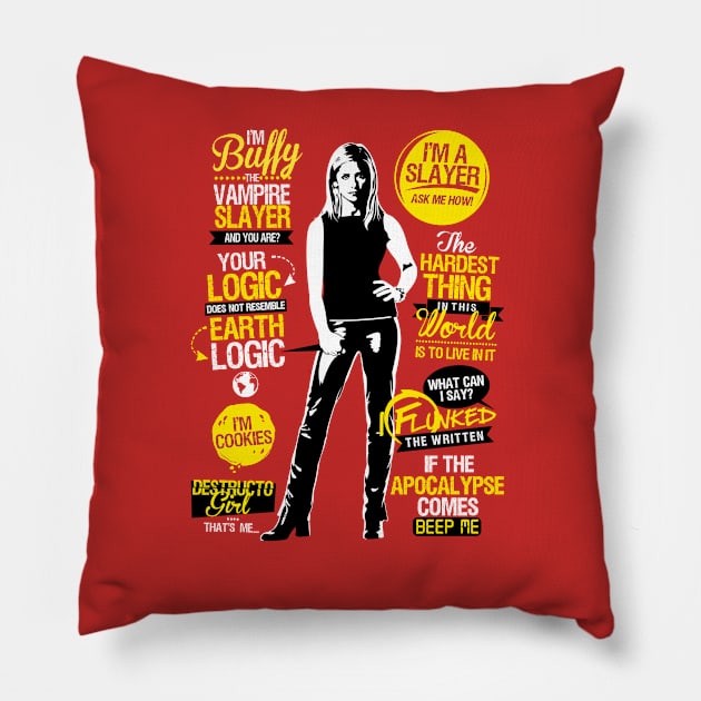 Quotes of a Slayer Pillow by TomTrager