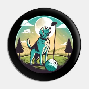 Golfer dog Pin