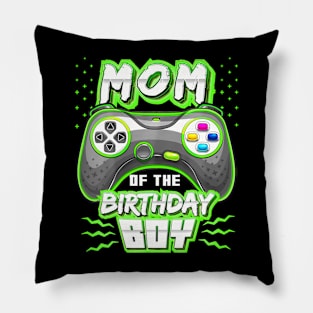 Mom Of The Birthday Boy Matching Video Gamer Birthday Party Pillow