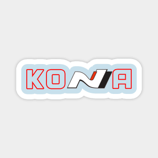 Kona N transparent (Smaller) red Magnet