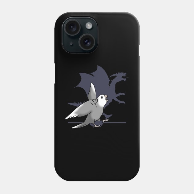 White faced Cockatiel Dragon Shadow Phone Case by FandomizedRose