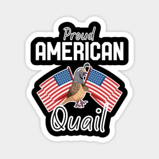 Proud American Quail USA Magnet