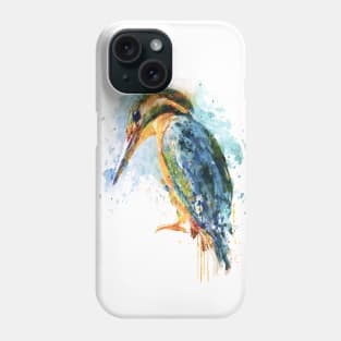 Kingfisher Bird Watercolor Painting Phone Case