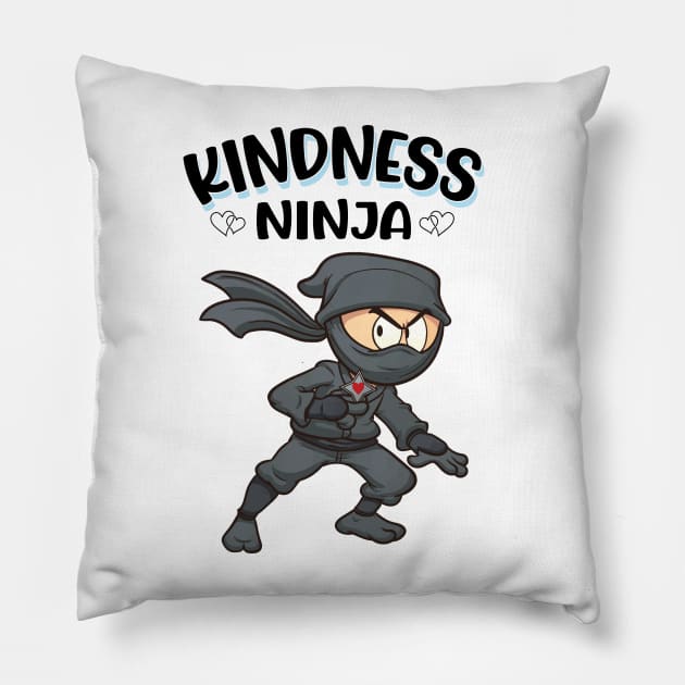 Kindness Ninja Pillow by reedae