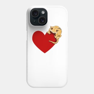 Crested Gecko, Crestie, Cute Gecko on Heart Phone Case