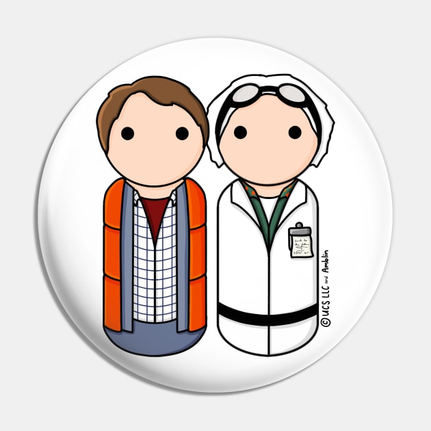 Back to the Future - Marty McFly and Doc Brown Pin by scrambledpegs