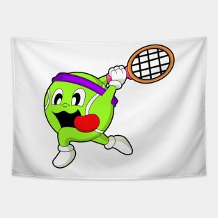 Tennis ball with Tennis racket Tapestry