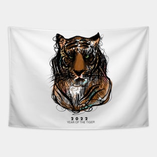 2022 - Year Of The Tiger Print Design Tapestry