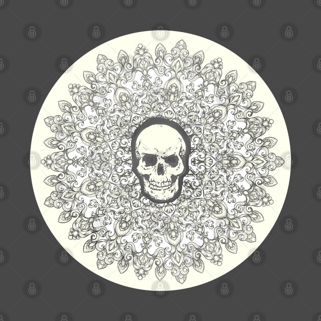 Filigree Skull Mandala by AubreyBriteArt