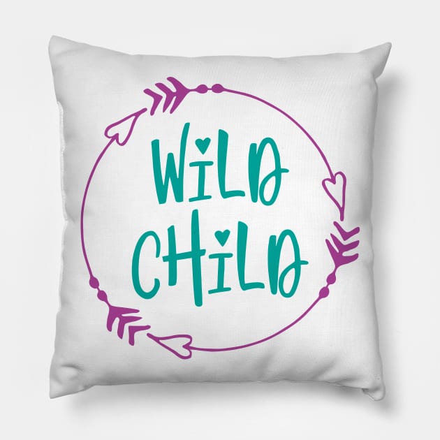 Wild Child Pillow by Ombre Dreams