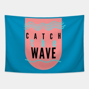 Catch the Wave Surf Design Tapestry