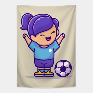 Soccer Girl Tapestry