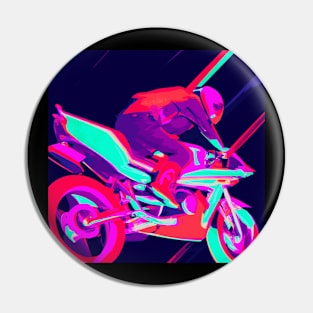 Super Sports Bike rider Pin