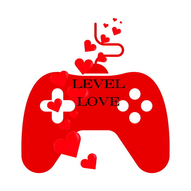 Valentines Day Gaming Level Love Tee Shirt by PodX Designs 