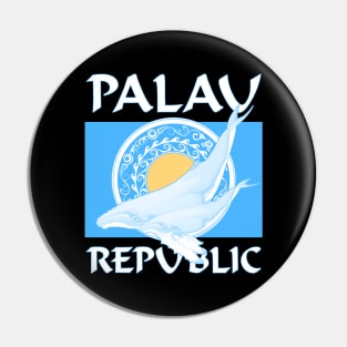 Republic of Palau Flag with Humpback Whales Pin