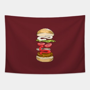 levitated burger Tapestry