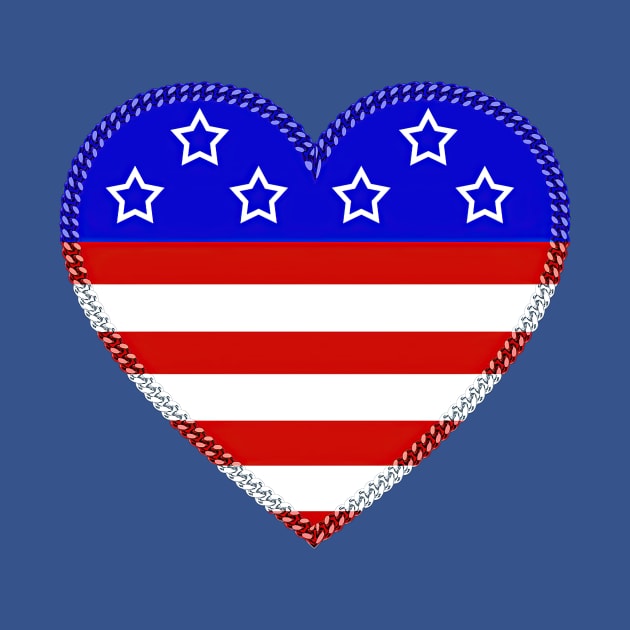 USA Flag United States Heart Independence Vote Patriotic 2020 by hispanicworld