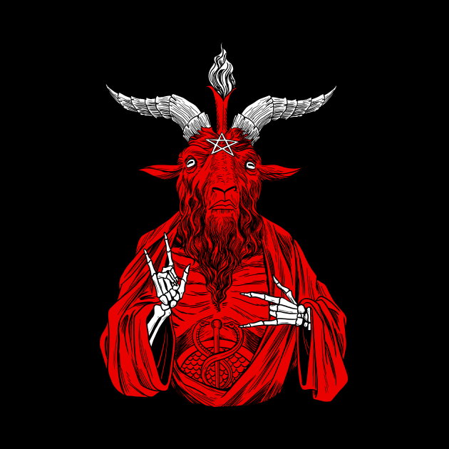 AntiChrist loves Baphomet goat Pagan Heretic 666 by Juandamurai