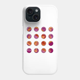 Mini Smiley Faces Bundle - Lesbian Pride Phone Case