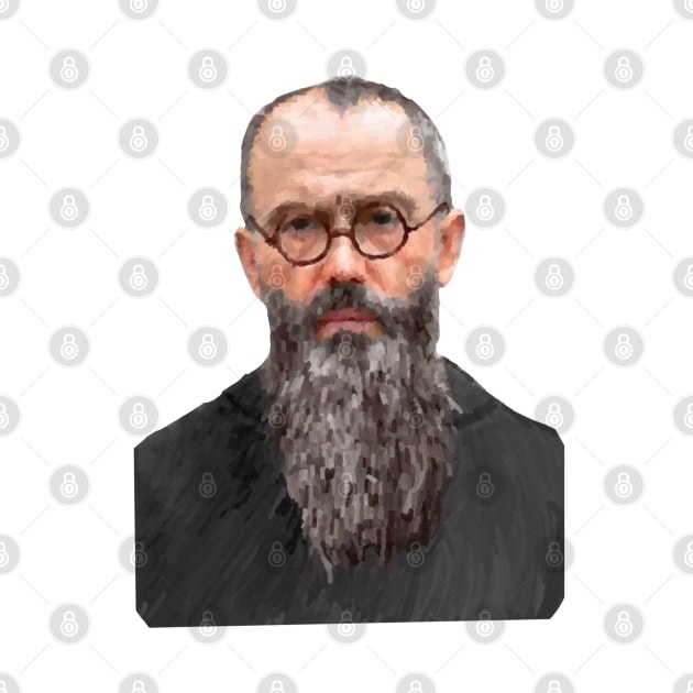 Saint Maximilian Maria Kolbe by HappyRandomArt