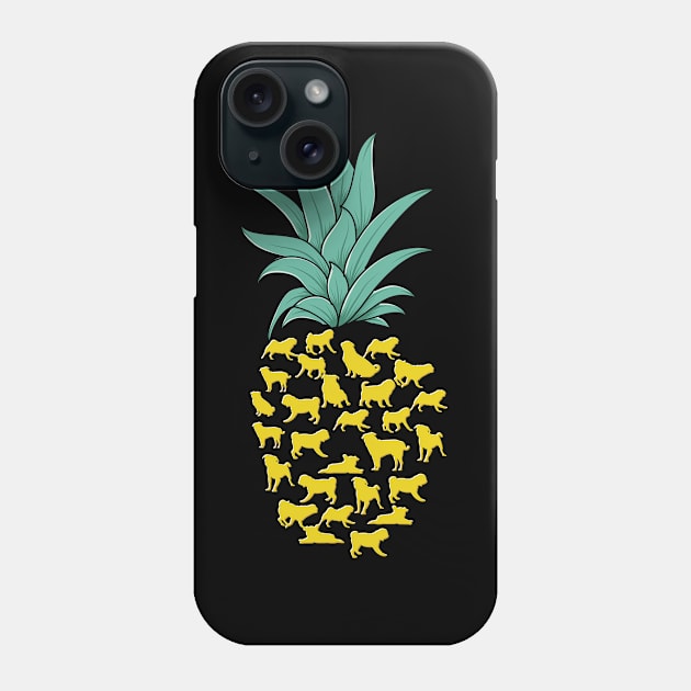 pug dog pineapple Phone Case by ShirtsShirtsndmoreShirts