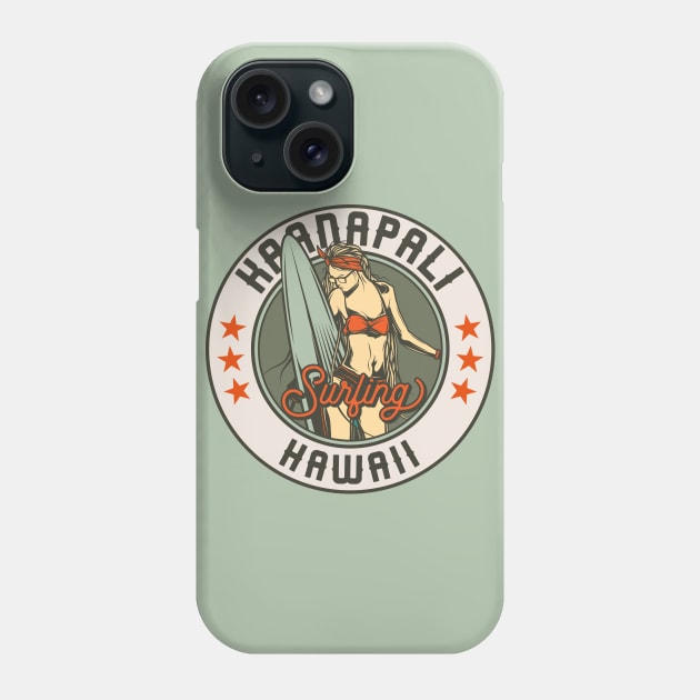 Vintage Surfing Badge for Kaanapali, Hawaii Phone Case by SLAG_Creative