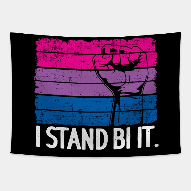 I Stand Bi It Bisexual Funny Bi Pride Tapestry by Kuehni