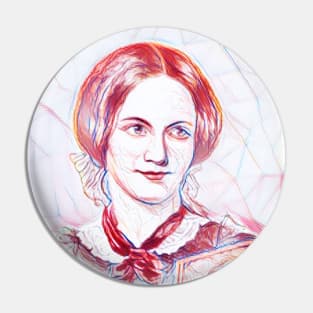 Charlotte Bronte Line art Pin