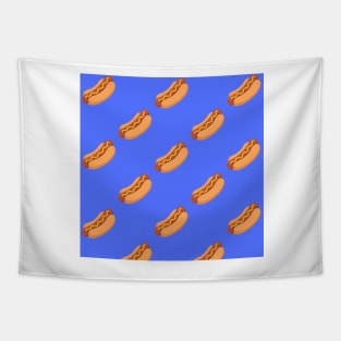 Blue Hot Dog Tapestry